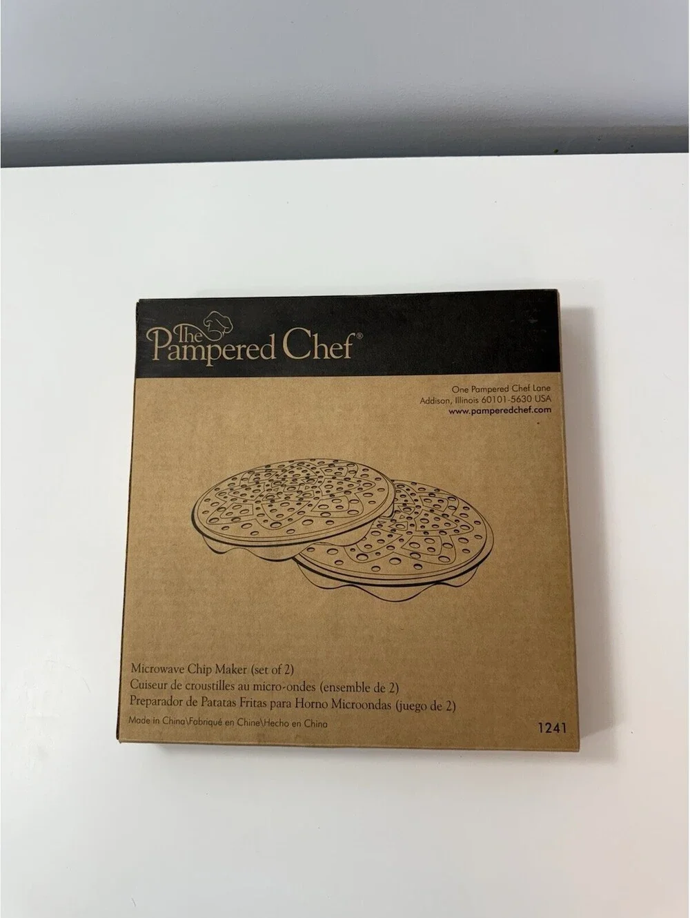 The Pampered Chef ~ Microwave Chip Maker ~ Set of 2 ~ #1241
